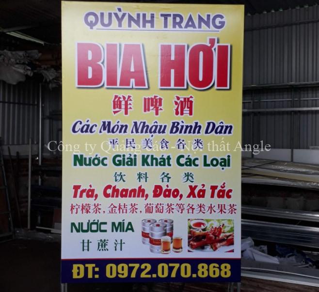 Bảng hiệu quán nhậu đẹp in Hiflex