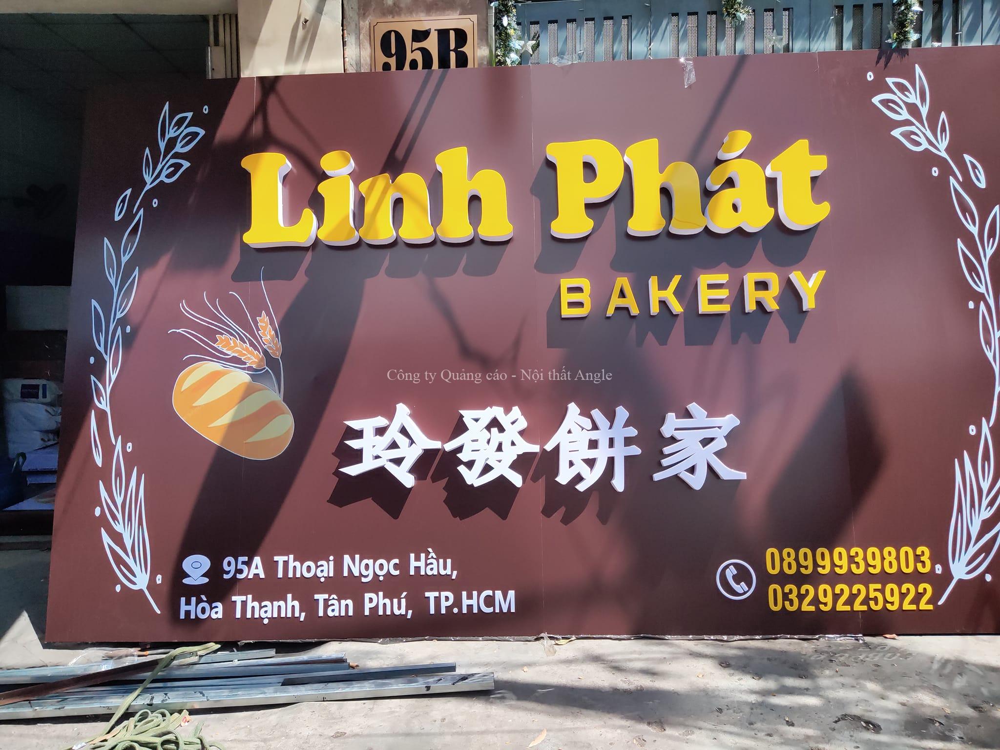 Biển hiệu bánh kem mica hút nổi