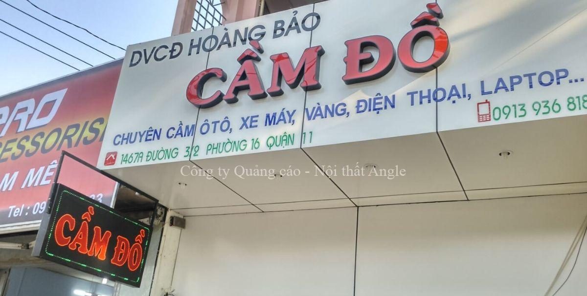 Bảng hiệu quảng cáo cầm đồ Alu chữ nổi